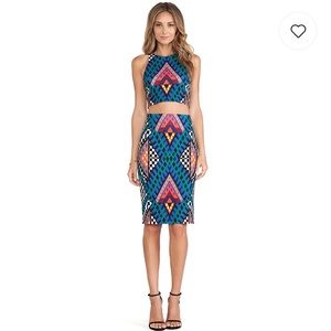 Mara Hoffman bazaar blue two piece